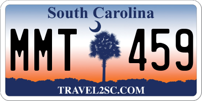 SC license plate MMT459