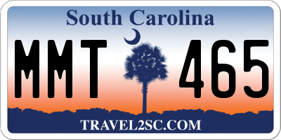 SC license plate MMT465