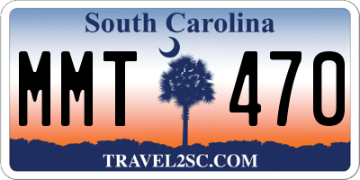 SC license plate MMT470