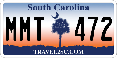 SC license plate MMT472
