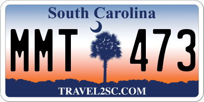 SC license plate MMT473