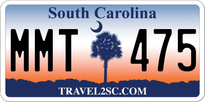 SC license plate MMT475