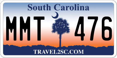 SC license plate MMT476