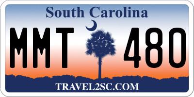 SC license plate MMT480