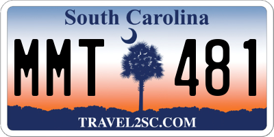 SC license plate MMT481