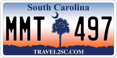 SC license plate MMT497