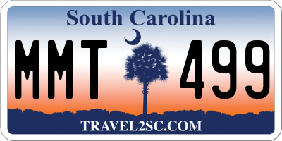 SC license plate MMT499