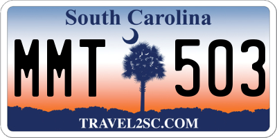 SC license plate MMT503