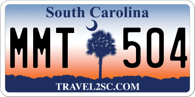 SC license plate MMT504