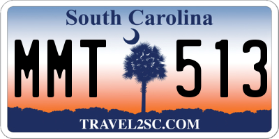 SC license plate MMT513
