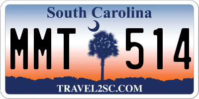 SC license plate MMT514