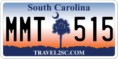 SC license plate MMT515
