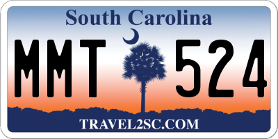 SC license plate MMT524