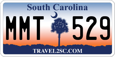 SC license plate MMT529