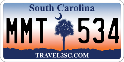 SC license plate MMT534