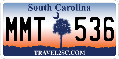 SC license plate MMT536
