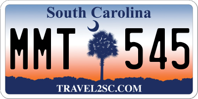 SC license plate MMT545