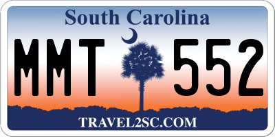 SC license plate MMT552