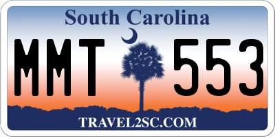 SC license plate MMT553