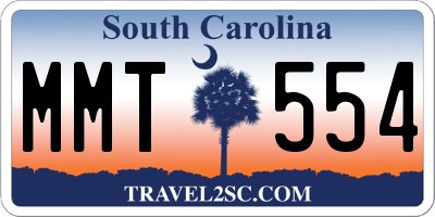 SC license plate MMT554