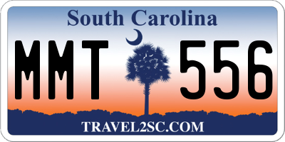SC license plate MMT556
