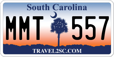 SC license plate MMT557