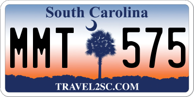 SC license plate MMT575