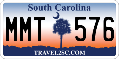 SC license plate MMT576
