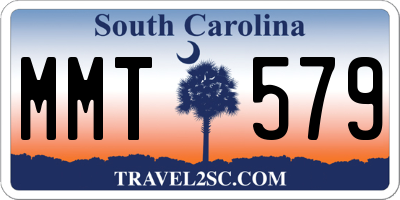 SC license plate MMT579