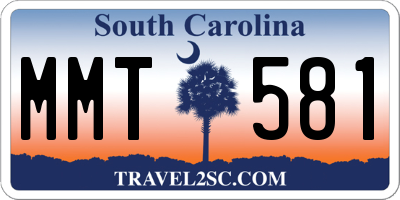 SC license plate MMT581