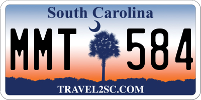 SC license plate MMT584