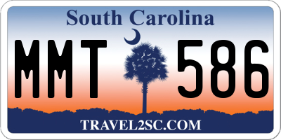 SC license plate MMT586