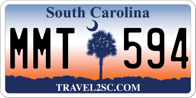 SC license plate MMT594