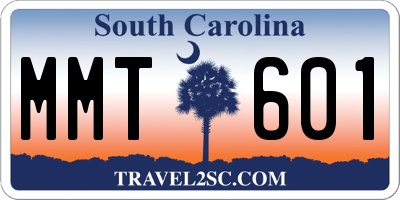 SC license plate MMT601