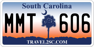 SC license plate MMT606
