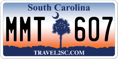 SC license plate MMT607
