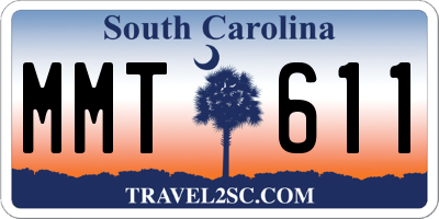 SC license plate MMT611