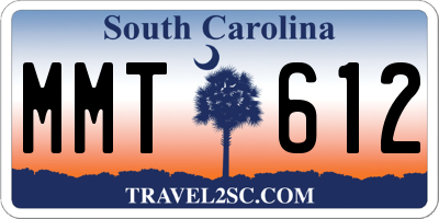 SC license plate MMT612