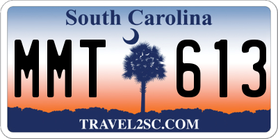 SC license plate MMT613