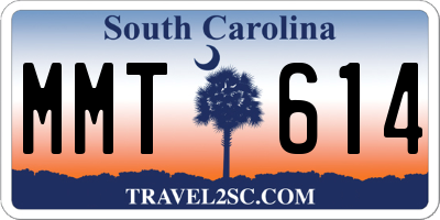 SC license plate MMT614