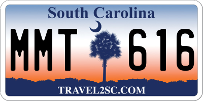 SC license plate MMT616