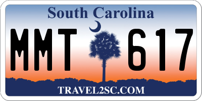 SC license plate MMT617