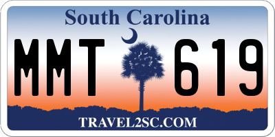 SC license plate MMT619