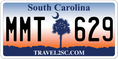 SC license plate MMT629