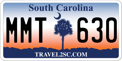 SC license plate MMT630