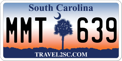 SC license plate MMT639