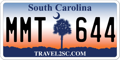 SC license plate MMT644
