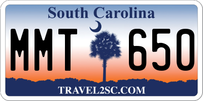 SC license plate MMT650