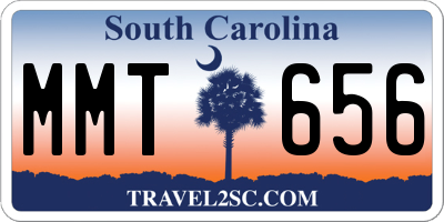 SC license plate MMT656