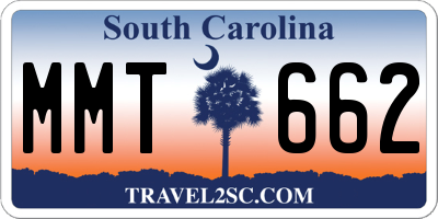 SC license plate MMT662